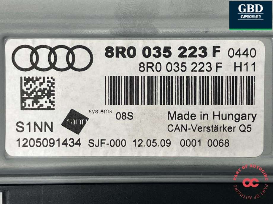 Bilstereo forsterker til Audi A4 2007-2014 (Type IV) (B8) (B8) (8R0 035 223 F|1205091434|)
