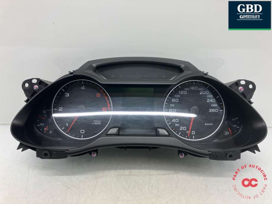 Instrumentpanel til Audi A4 2007-2014 (Type IV) (B8) (B8) (MAGNETI MARELLI|8K0 920 900 K|8K0 920 900 J|503.002.370.501)