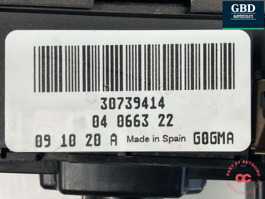 Bryter lys til Volvo V70 2007-2013 (Type III, Fase 1) (31443850|30739414|)