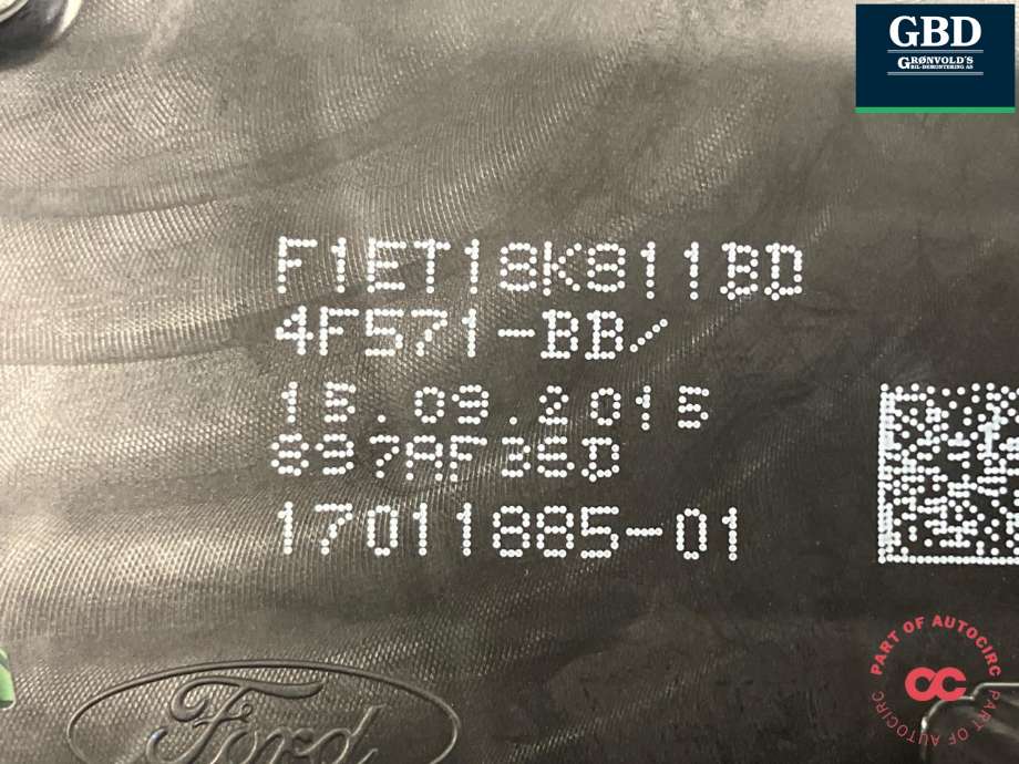 Bilstereo betjeningspanel til Ford Focus 2014-2018 (Type III, Fase 2)  (1924167|F1ET-18K811-BD| 4F571-BB)