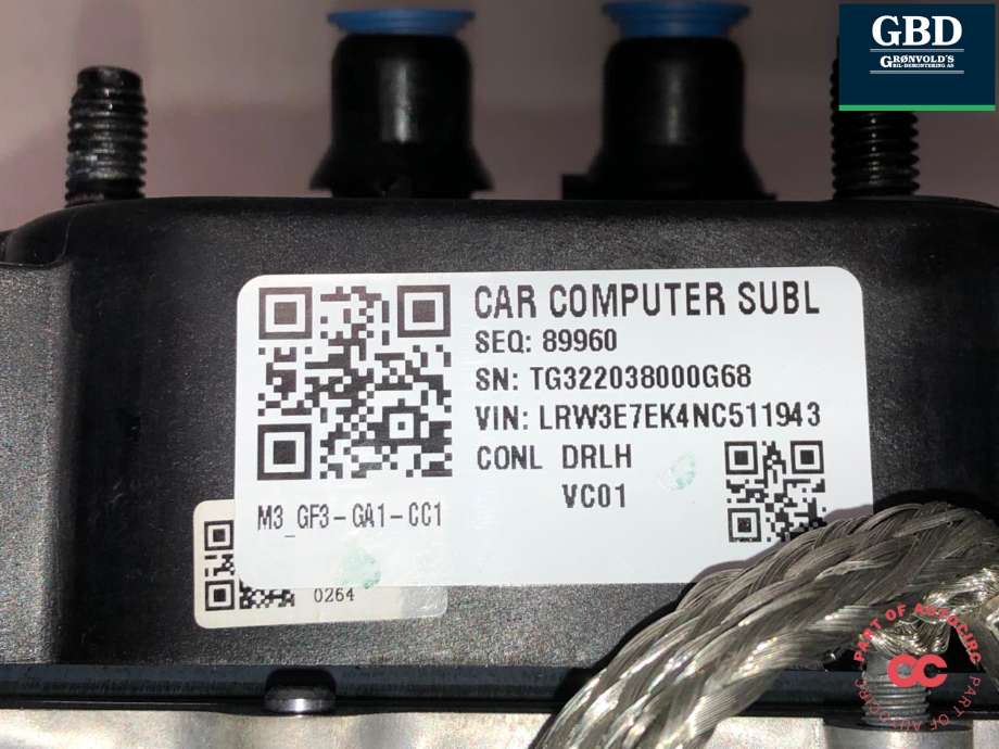 Styreenhet autopilot til Tesla Model 3 2018-2023 (Fase 1)  (1681271-S0-J|1681271-S0-H| 1681271-S0-I| 1681271-S0-K|89960)