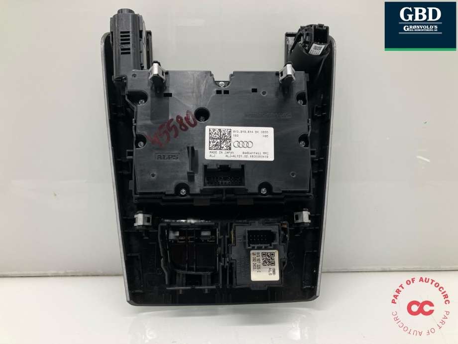 Bilstereo navigasjon betjeningspanel til Audi A3 2016-2020 (Type III, Fase 2)  (8V0 919 614 BK|)