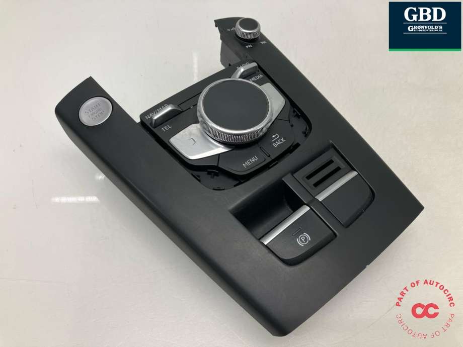 Bilstereo navigasjon betjeningspanel til Audi A3 2016-2020 (Type III, Fase 2)  (8V0 919 614 BK|)