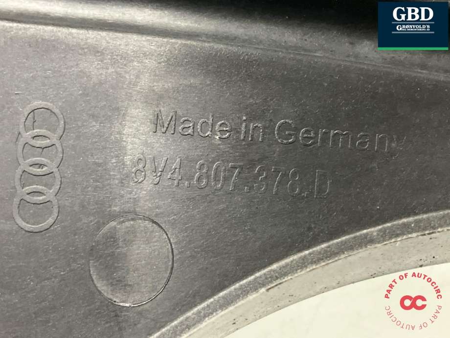 Støtfanger bak feste til Audi A3 2016-2020 (Type III, Fase 2) (8V4 807 378 D|)