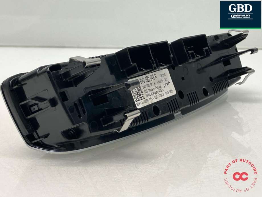 Varmeapparat betjening til Audi A3 2016-2020 (Type III, Fase 2)  (8V0 820 043 R|8V0 820 043 AQ IMJ|8V0 820 043 R  IMJ)