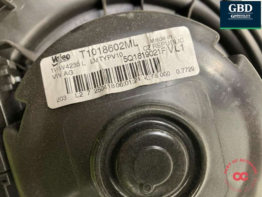 Varmeapparat motor til Audi A3 2016-2020 (Type III, Fase 2)  (5Q1 819 021 H|5Q1 819 021 B|5Q1 819 021 F| T1018602ML)