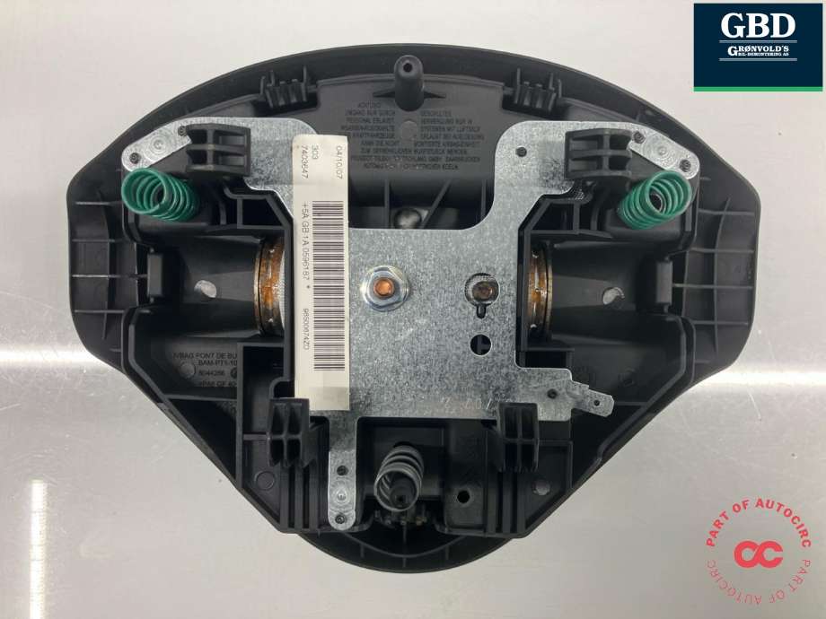 Airbag rattpute til Peugeot 207 2006-2012 (4112 JA|96500674ZD|7403647)