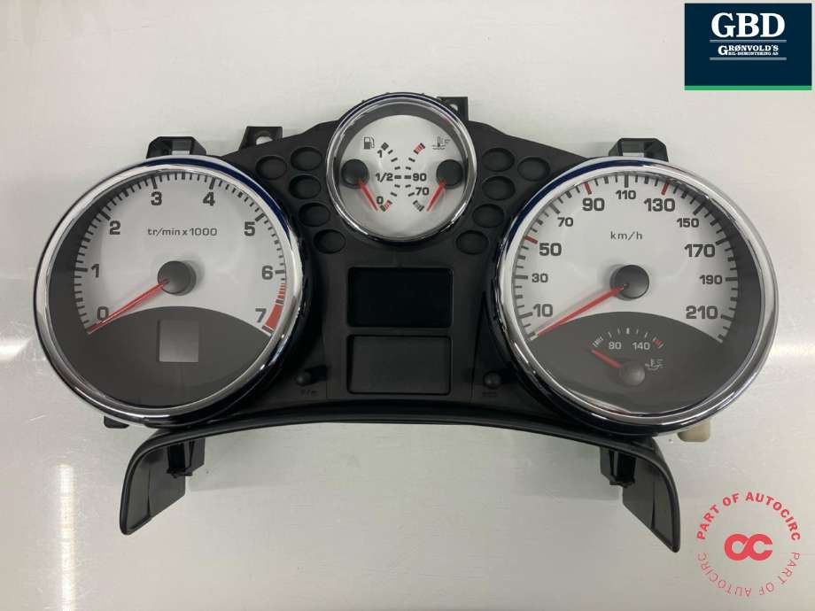 Instrumentpanel til Peugeot 207 2006-2012 (SIEMENS VDO|6103 CZ|96 29 044 80|A2C53190337)