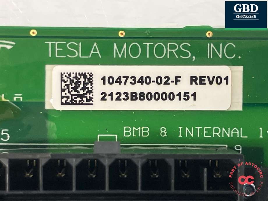 Styreenhet batteri elbil (BMS - Battery Management System) til Tesla Model S 2016-2021 (Fase 2)  (1047340-02-F|)