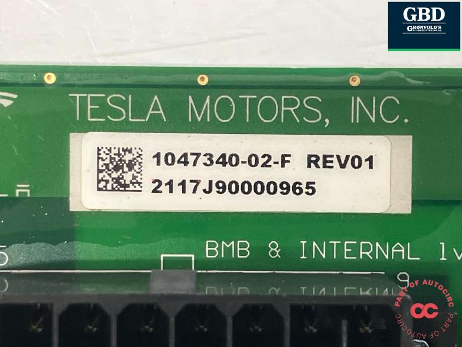 Styreenhet batteri elbil (BMS - Battery Management System) til Tesla Model S 2016-2021 (Fase 2)  (1047340-02-F|)