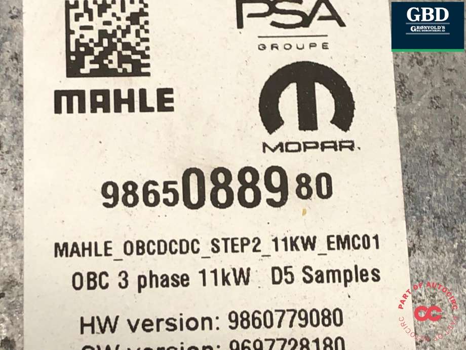 Batterilader (OBC - On Board Charger) til Opel Astra L 2022-->> (9865088980|)
