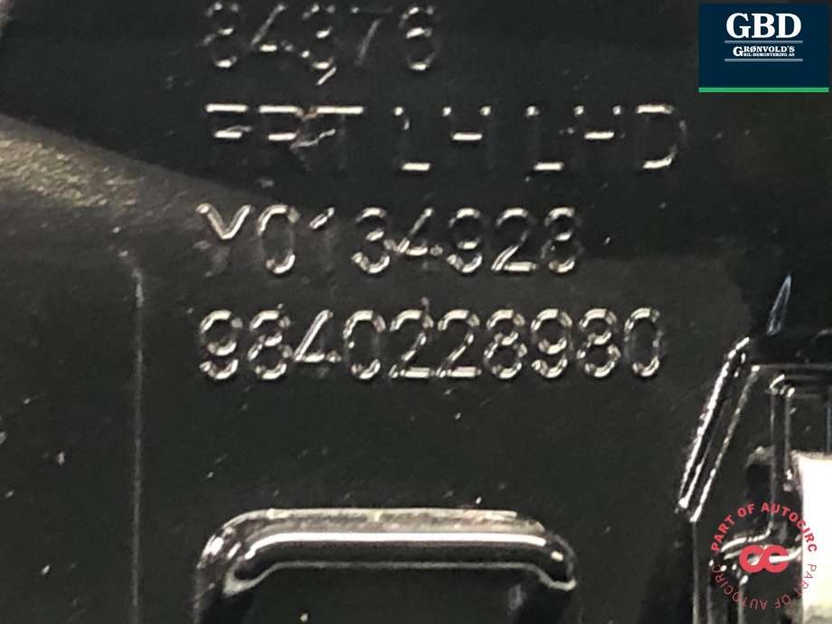Bryter ruteheis førerdørspanel til Opel Astra L 2022-->> (9840228980|)