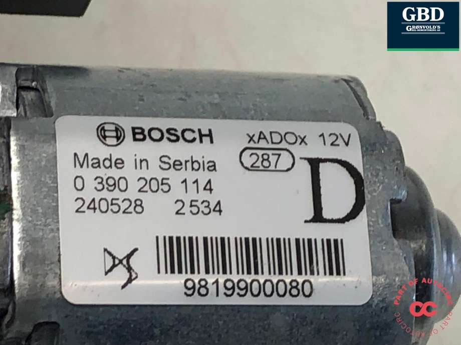 Viskermotor bakrute til Opel Astra L 2022-->>  (98 199 000 80|)
