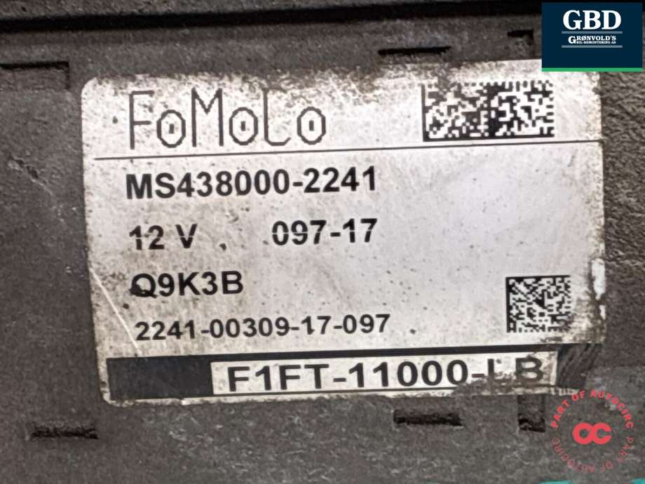 Starter diesel til Ford Transit Connect 2013-2018 Type II, Fase 1  (2415030|2001714|F1F1-11000-LB)