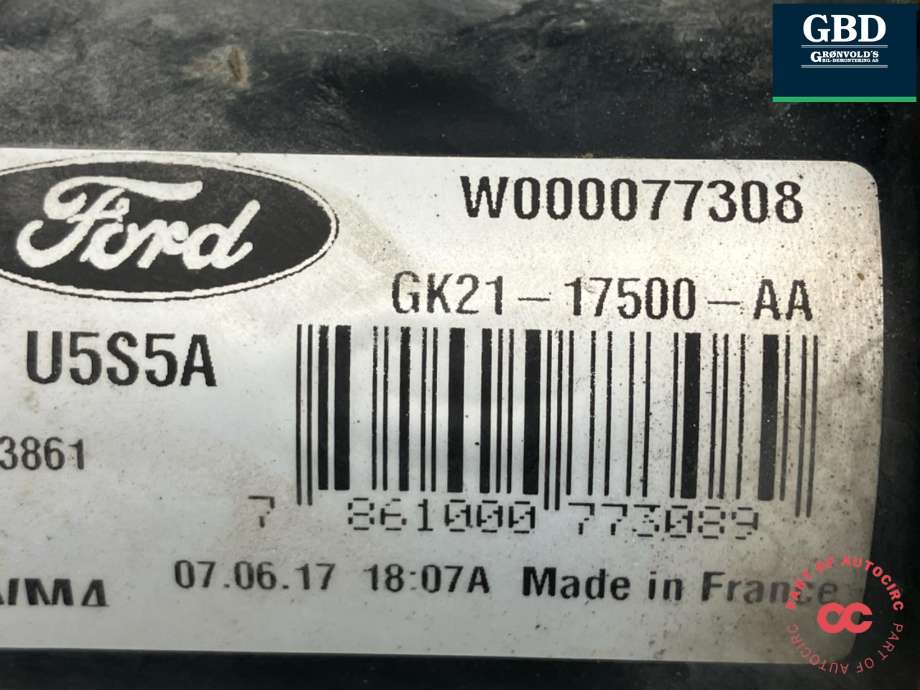Viskermotor foran høyre til Ford Transit Custom 2013-2023 (Type I)  (2005582|GK21-17500-AA|)
