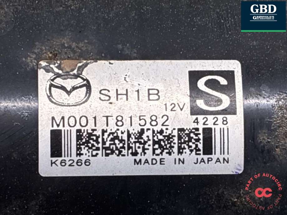 Starter diesel til Mazda 6 2015-2018 (Type III, Fase 2)  (SH1B18400|)