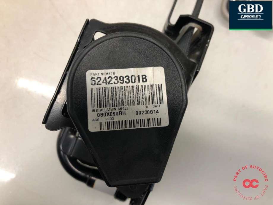 Sikkerhetsbelte foran høyre til Nissan Leaf 2011-2017 (Type I)  (868843NF5B|624239301B|)