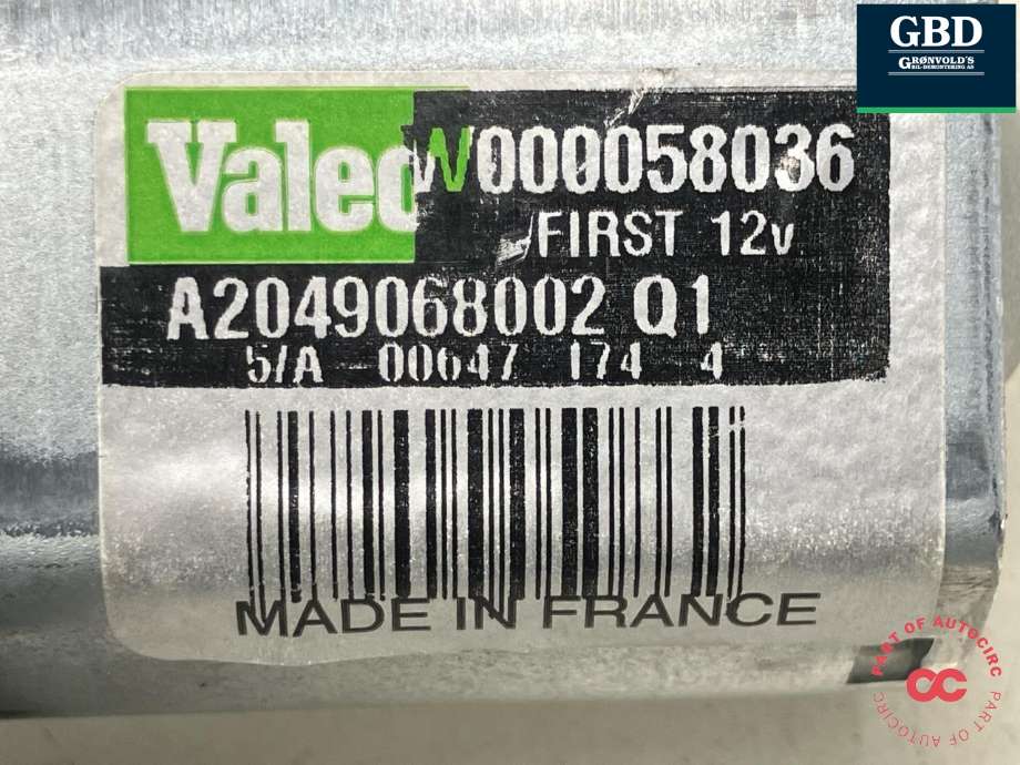 Viskermotor bakrute til Mercedes GLK 2008-2015 (X204) (X204) (VALEO|A 204 906 80 02|A 204 820 24 42|W000058036)