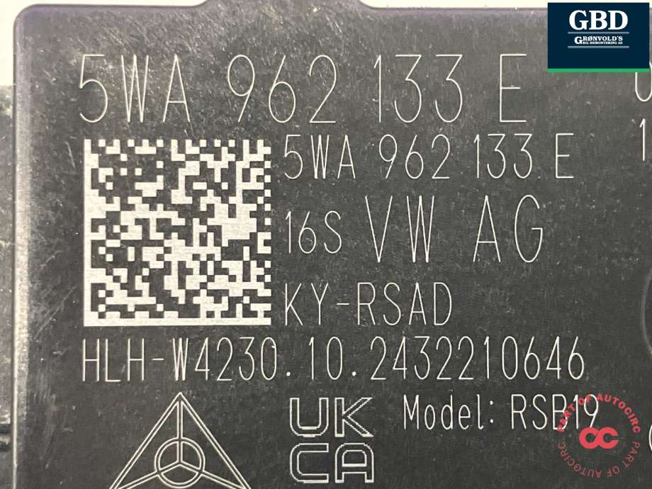 Antenne til VW ID.7 2023-->> (5WA 962 133 E|)