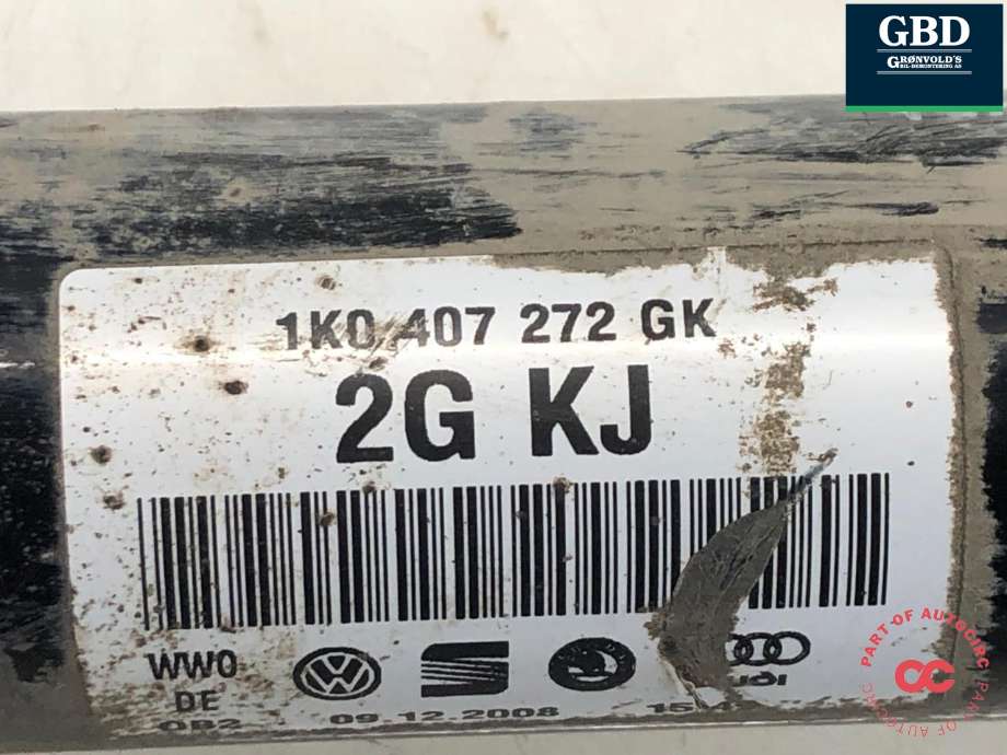 Drivaksel høyre foran, diesel/manuell til VW Golf VI 2008-2012  (5Q0 407 272 FF|1K0 407 272 GK|1K0 407 454 BX)