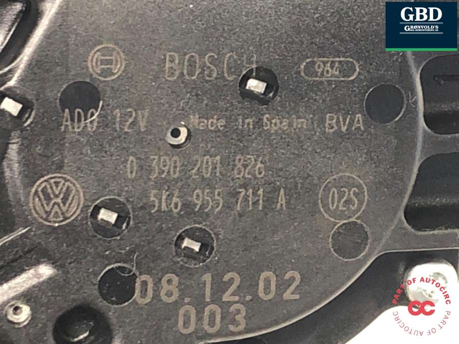 Viskermotor bakrute til VW Golf VI 2008-2012  (5K6 955 711 C|5K6 955 711 A|)