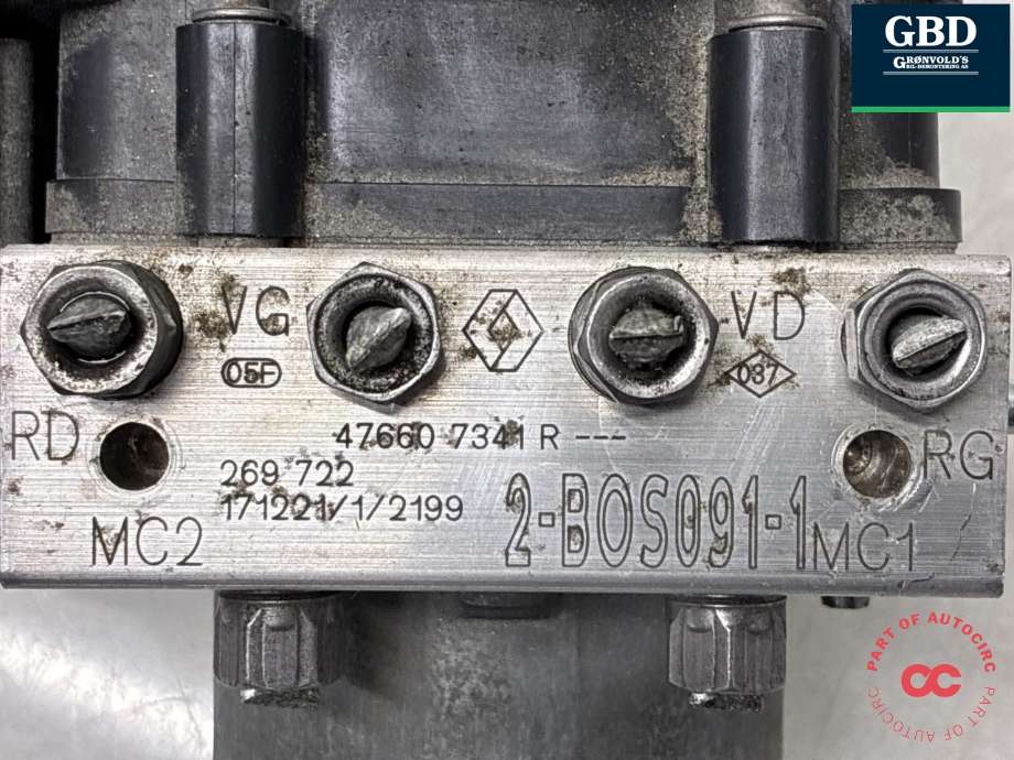 ABS sentral til Renault Captur 2013-2020 (Type I)  (476605196R|47660 7341 R|)