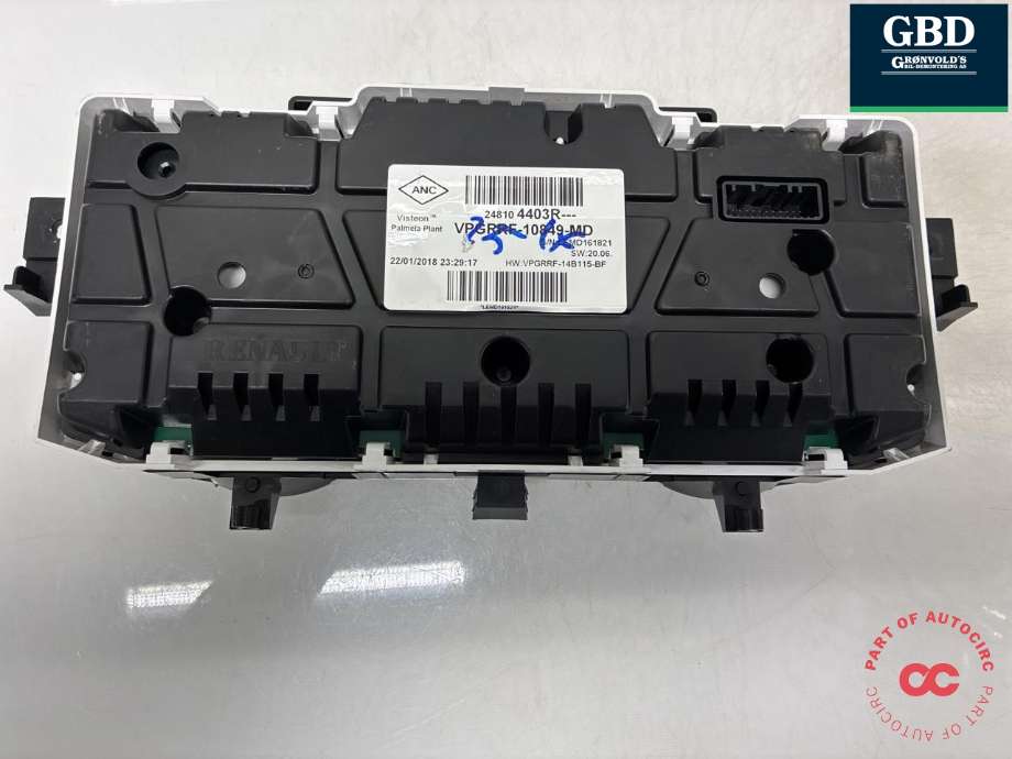 Instrumentpanel til Renault Captur 2013-2020 (Type I) (248100202R|248104403R|)