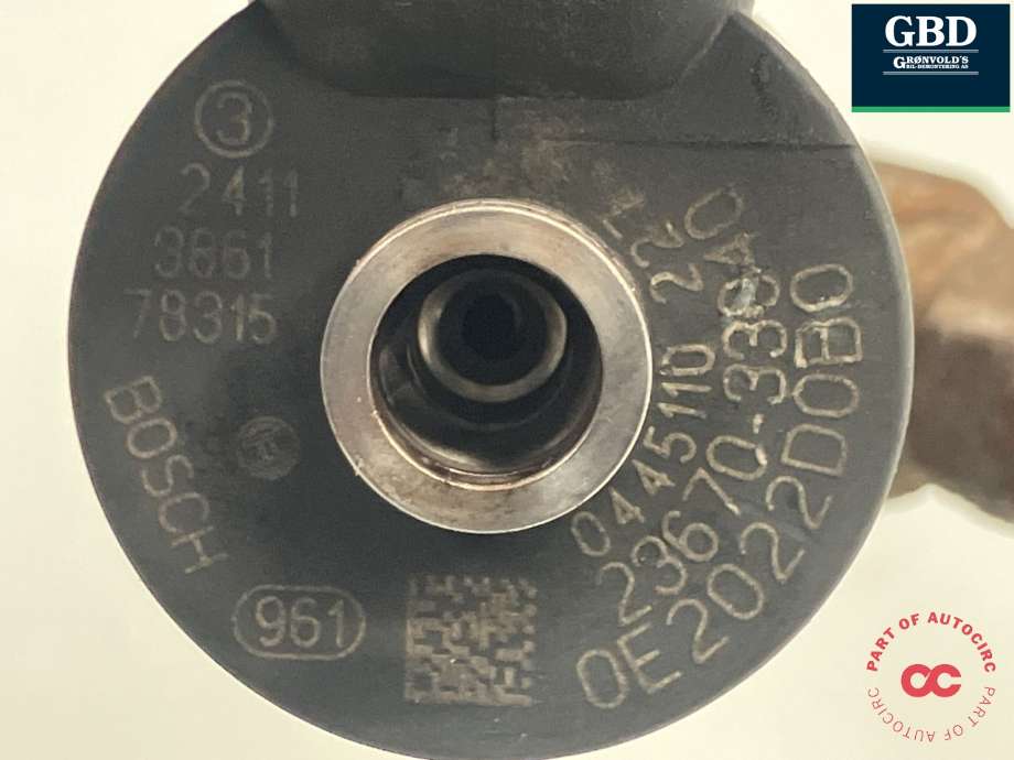 Dyse innsprøyting diesel til Toyota Auris 2007-2010 (Type I, Fase 1) (BOSCH|2367039105|23670-33040|0 445 110 227)