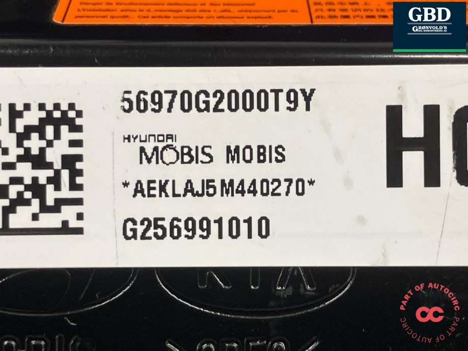 Airbag kne til Hyundai Ioniq Electric 2016-2019 (Fase 1) (56970G 2000T9Y|G256991010|)