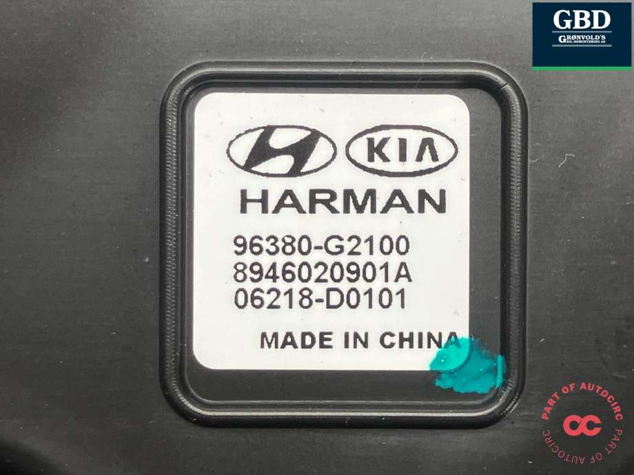 Bilstereo sub-woofer til Hyundai Ioniq Electric 2016-2019 (Fase 1) (HARMAN|96380G 2100|96380-G2100|06218-D0101)