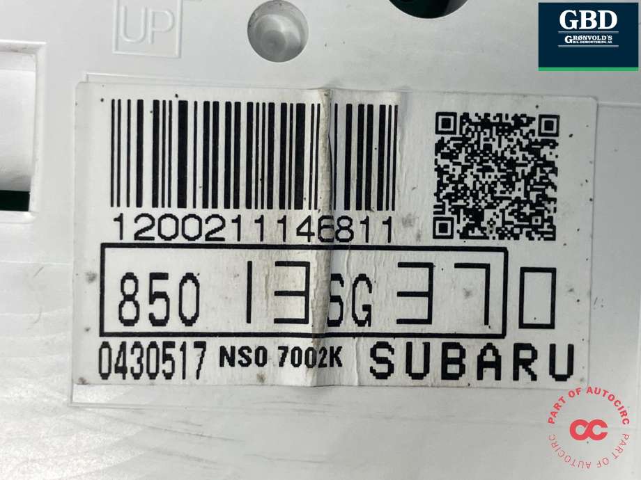 Instrumentpanel til Subaru Forester 2013-2019 (Type IV) (85003SG960|85013SG370|0430517)