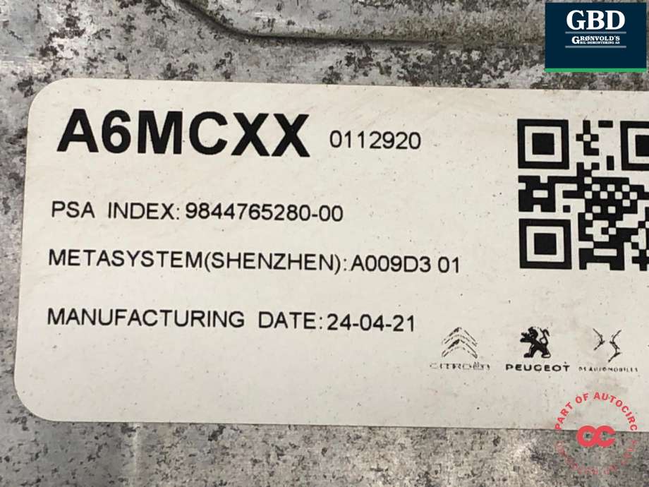 Batterilader (OBC - On Board Charger) til Citroën ë-C4 2020-->>  (16 913 444 80|16 758 121 80|98 447 652 80)