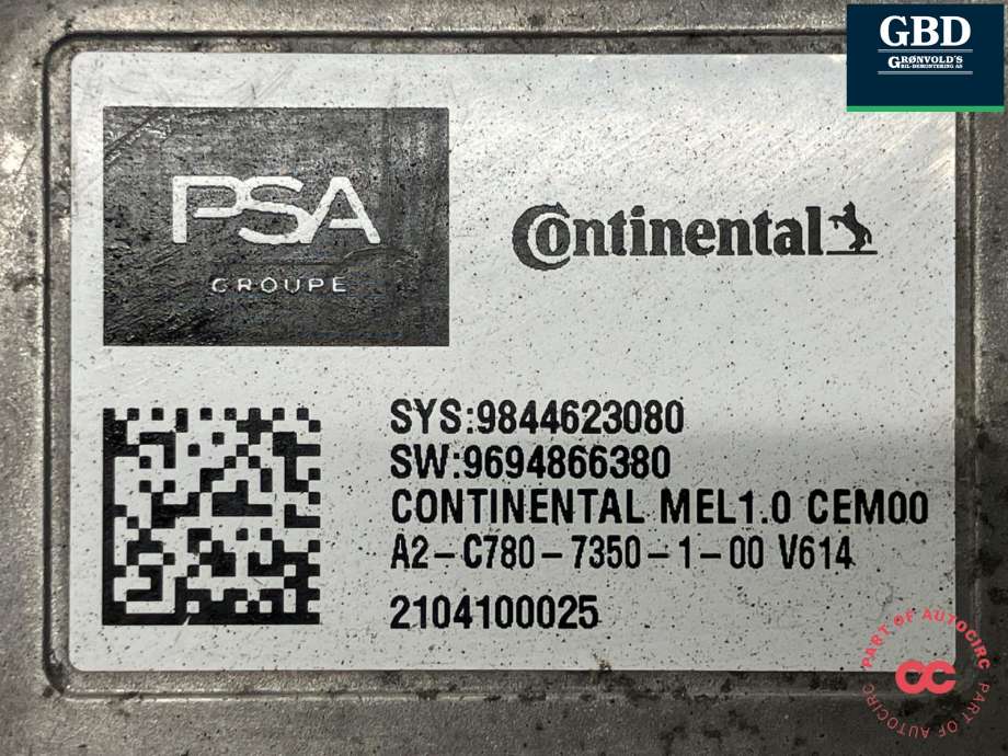 Inverter elbil til Citroën ë-C4 2020-->> (CONTINENTAL|98 446 230 80|96 948 663 80| A2-C780-7350-1-00|)