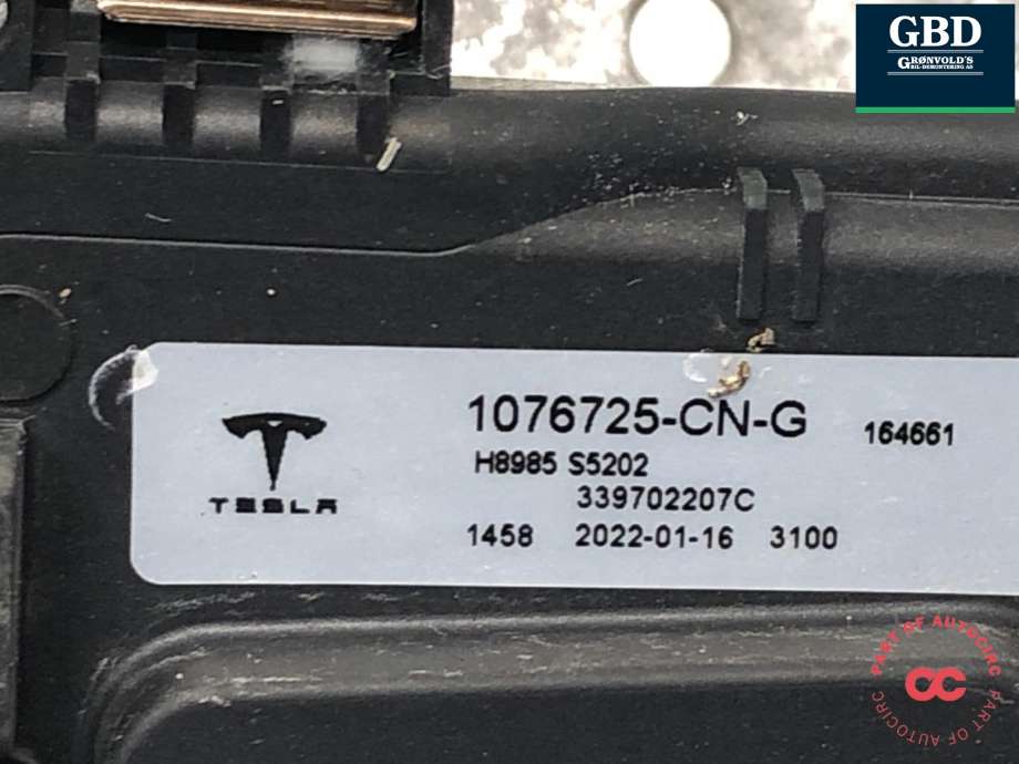 Viskermotor frontrute komplett m/overføring til Tesla Model 3 2018-2023 (Fase 1)  (1076725-CN-G|1076725-00-G|)