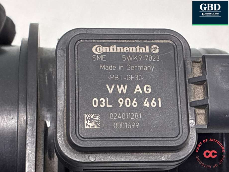 Luftmengde/luftmassemåler til VW Passat 2011-2015 (B7) (B7) (03L 906 461|)