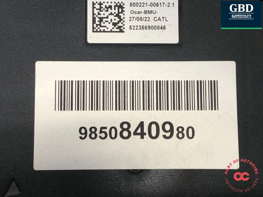 Styreenhet batteri elbil (BMS - Battery Management System) til Citroën ë-C4 2020-->> (16 916 536 80|9850840980|)