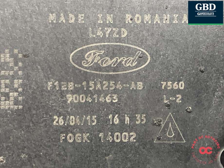 Tåkelykt høyre foran til Ford Focus 2014-2018 (Type III, Fase 2)  (1874687|F1EB-15A254-AB|90041463)