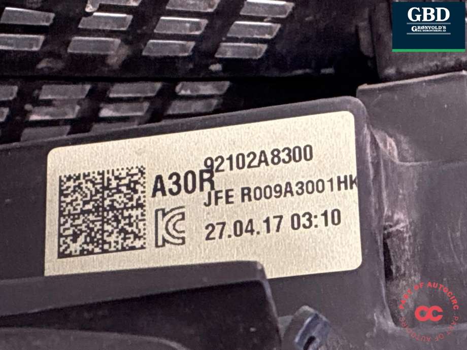 Frontlykt høyre full-LED til Kia Optima 2017-2020 (92102A 8300|92102-A8300|)
