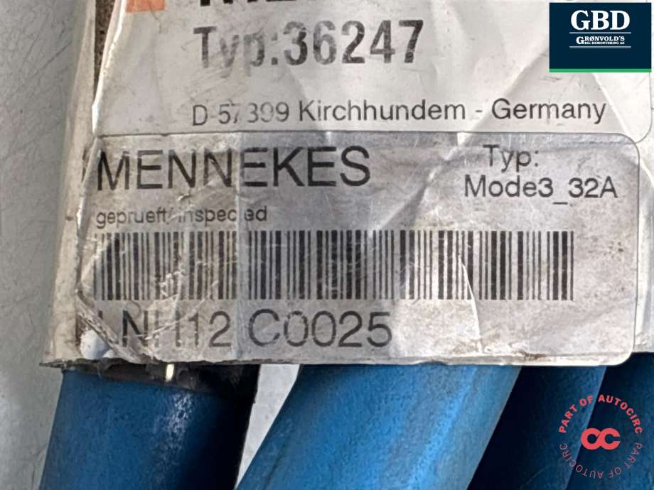 Batterilader kabel til Tesla Model S 2013-2016 (Fase 1) (NO PART ID|36247|NH12 C0025)