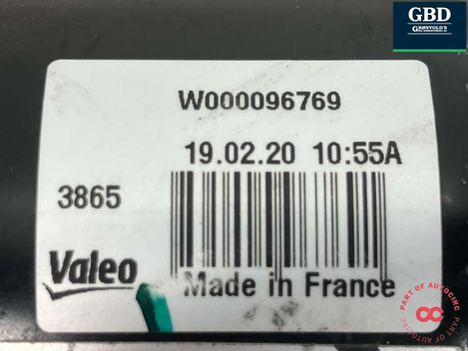 Viskermotor frontrute komplett m/overføring til Peugeot e-2008 2019-->> (VALEO|98 247 849 80|W000096769|)
