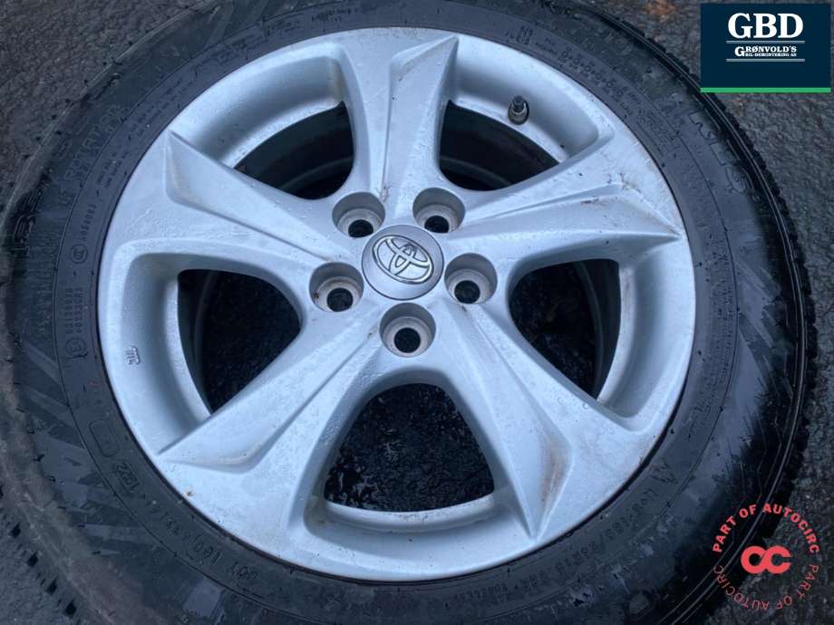 Hjulsett aluminium vinter til Toyota Yaris 2020-->> (Type IV)  (NOKIAN|HAKKAPELLITA|185-65-15      6|1 MM |  PROD 1222|6JX15 ET45)