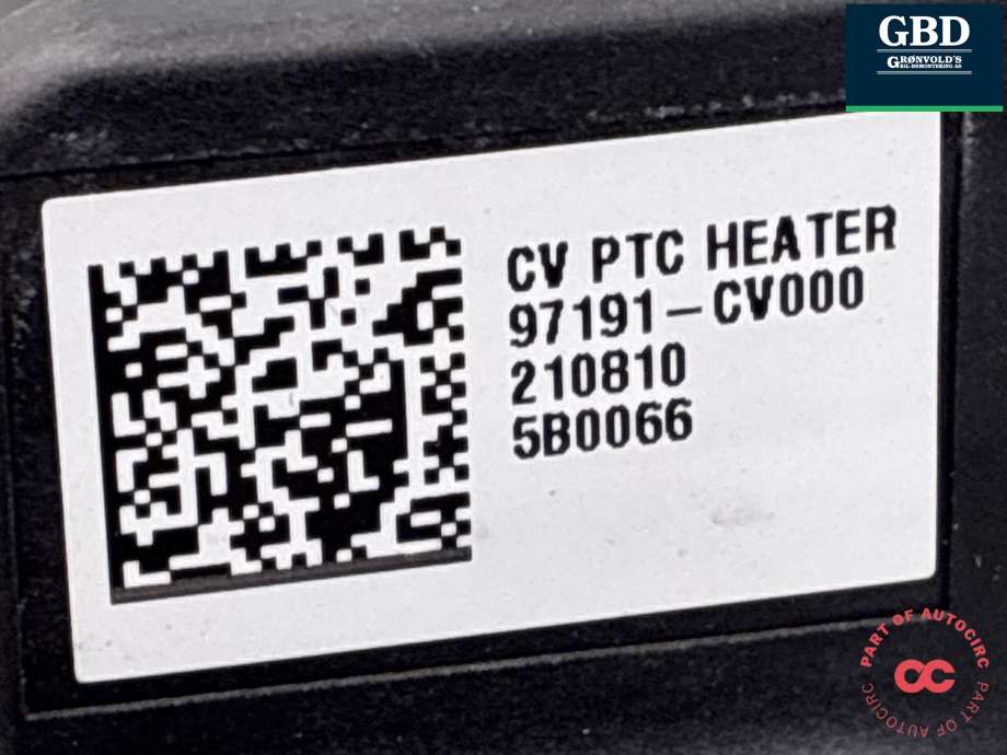Varmeapparat PTC-heater til Kia EV6 2021-->> (97191CV 000|)