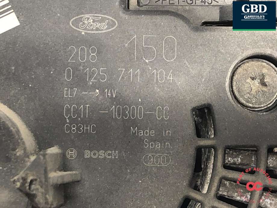 Dynamo diesel til Ford Ranger 2012-2015 (2545289|CC1T-10300-CE|CC1T-10300-CC)