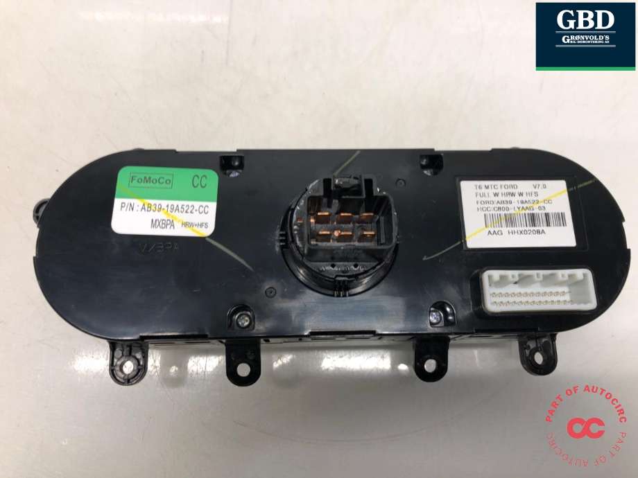 Varmeapparat betjening til Ford Ranger 2012-2015 (1830544|AB39-19A522-CD|AB39-19A522-CC)