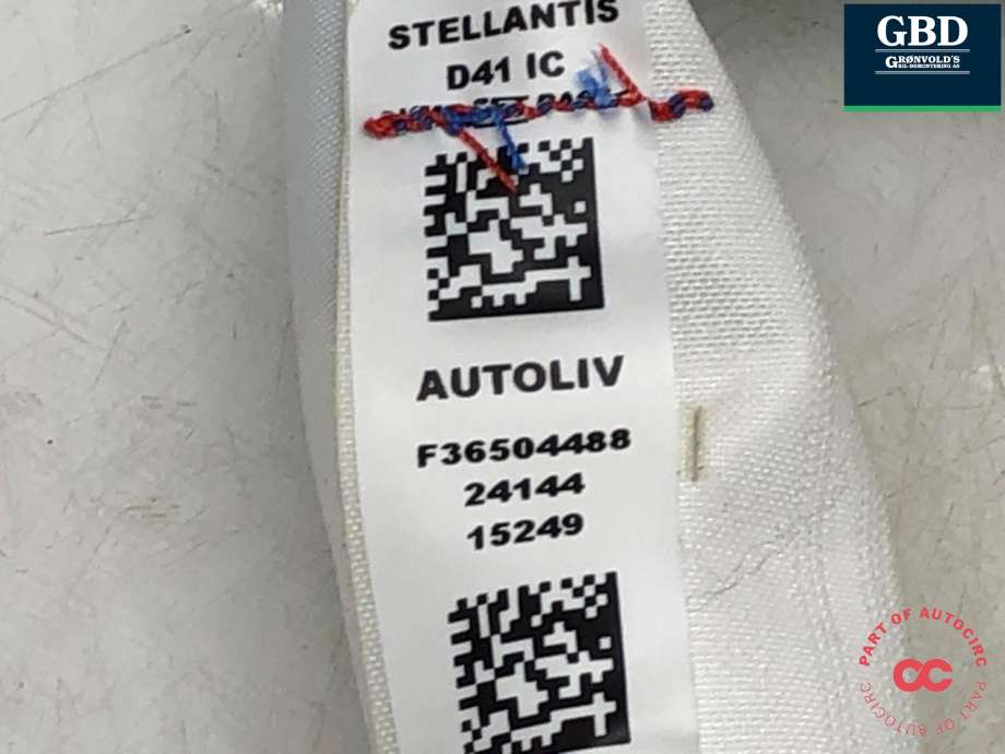 Airbag gardin venstre til Opel Astra L 2022-->>  (98 309 439 80|F36504488|)
