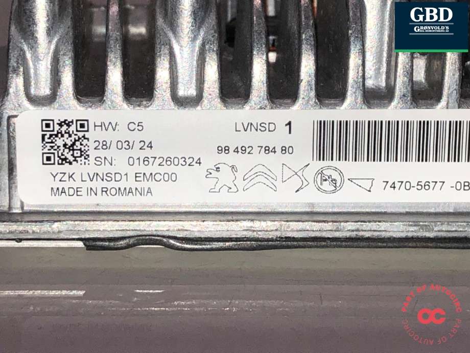 Styreenhet diverse til Opel Astra L 2022-->> (9849278480|)