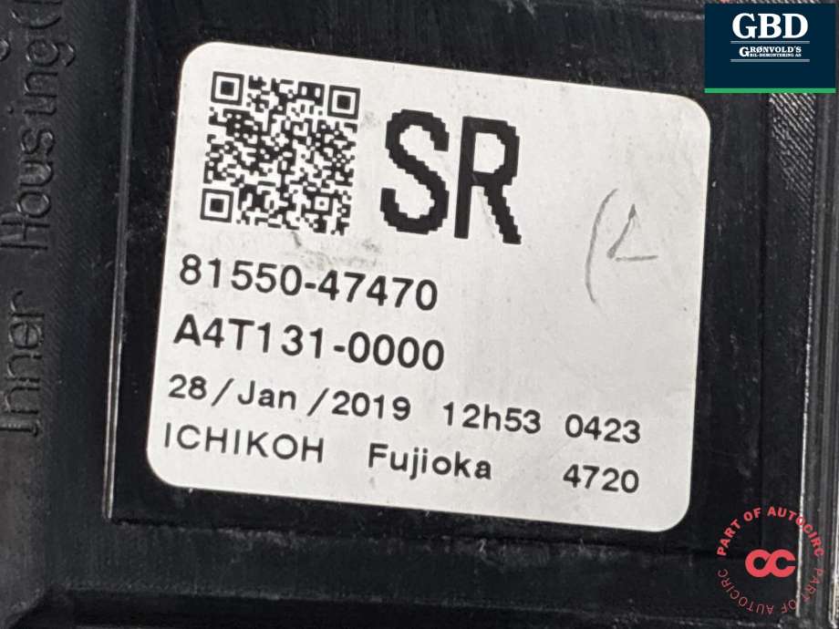 Baklykt høyre ytre til Toyota Prius 2016-2023 (Type IV) (combi) (combi) (8155147470|81550-47470|)