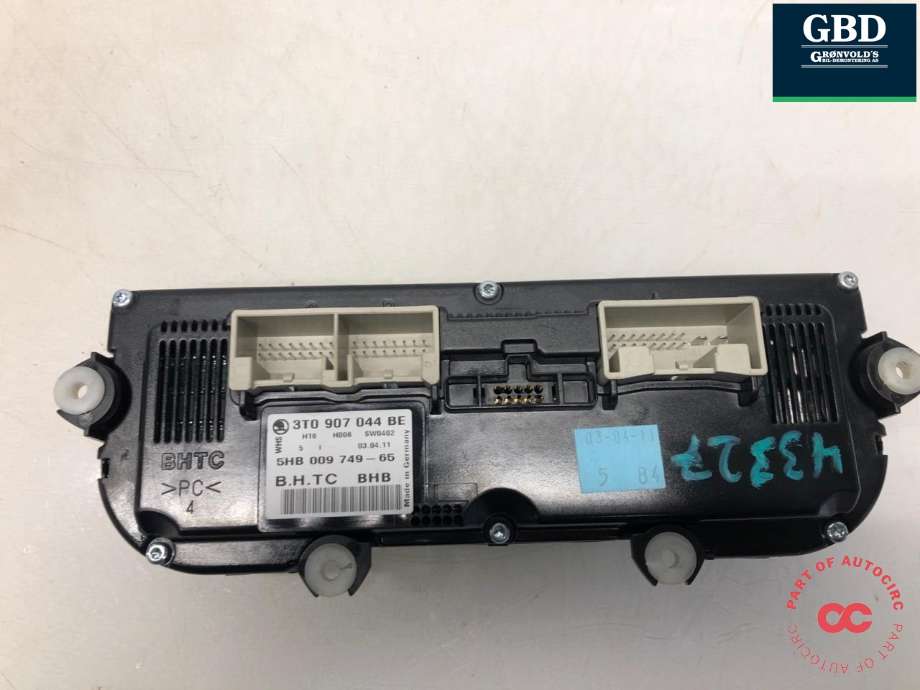 Varmeapparat betjening til Škoda Superb 2008-2015 (Type II)  (3T0 907 044 BE|3T0 907 044 CS WHS|3T0 907 044 BE WHS)