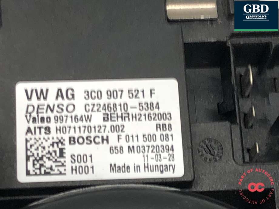 Varmeapparat motor til Škoda Superb 2008-2015 (Type II)  (1K1 820 021|3C1 820 015 AA|3CO 907 521 F)
