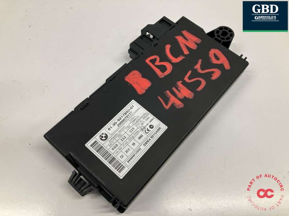 Styreenhet comfort (BCM) til BMW 1-Serie 2004-2011 (E81/E82/E87/E88) (E81/E82/E87/E88) (61 35 9 231 468|61 35 9 364 819|6135-9217853-01)